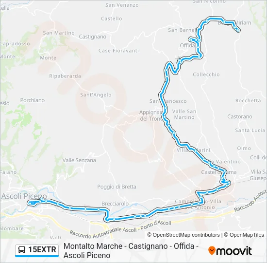 15EXTR Bus Line Map