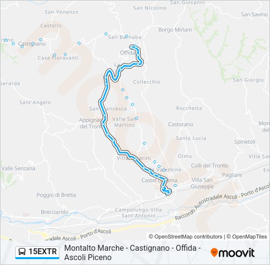 15EXTR Bus Line Map