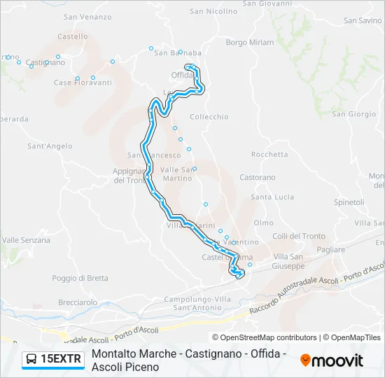 15EXTR Bus Line Map