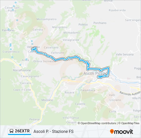 26EXTR Bus Line Map