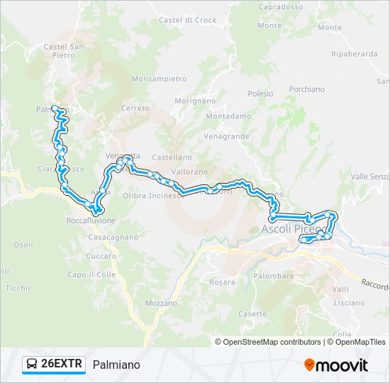 26EXTR Bus Line Map