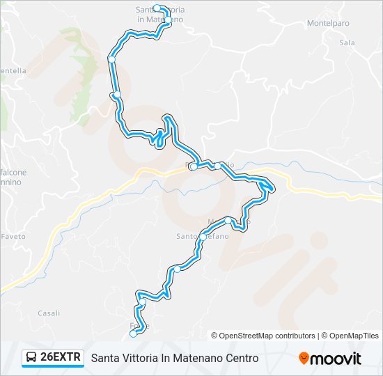 26EXTR Bus Line Map