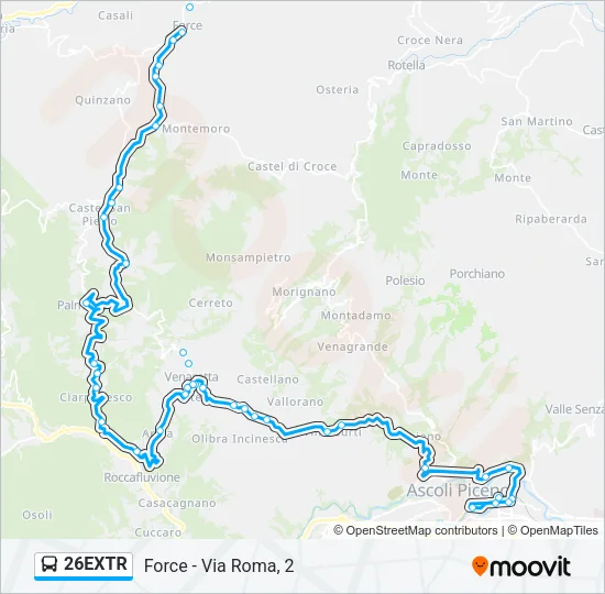 26EXTR Bus Line Map