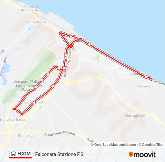 FCOM Bus Line Map