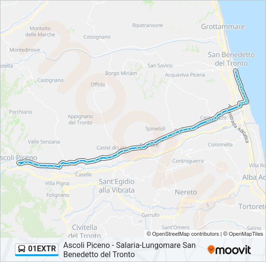 01EXTR Bus Line Map