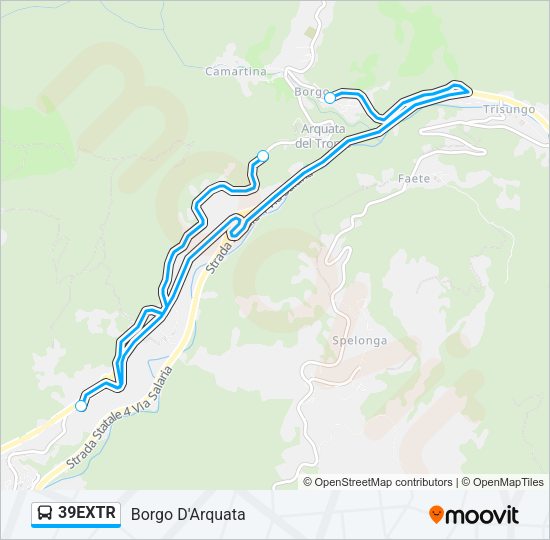 39EXTR Bus Line Map