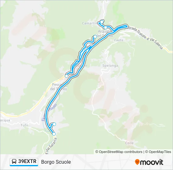 39EXTR Bus Line Map