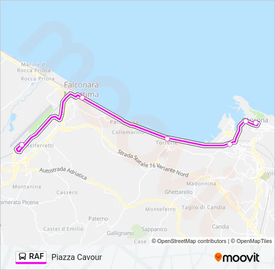 RAF Bus Line Map