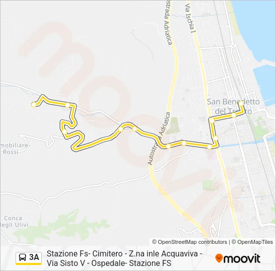 3A Bus Line Map