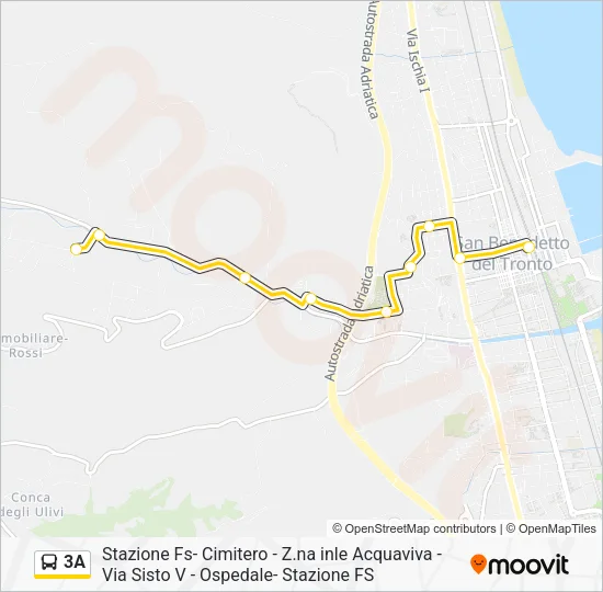 3A Bus Line Map