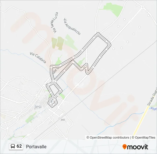 62 Bus Line Map