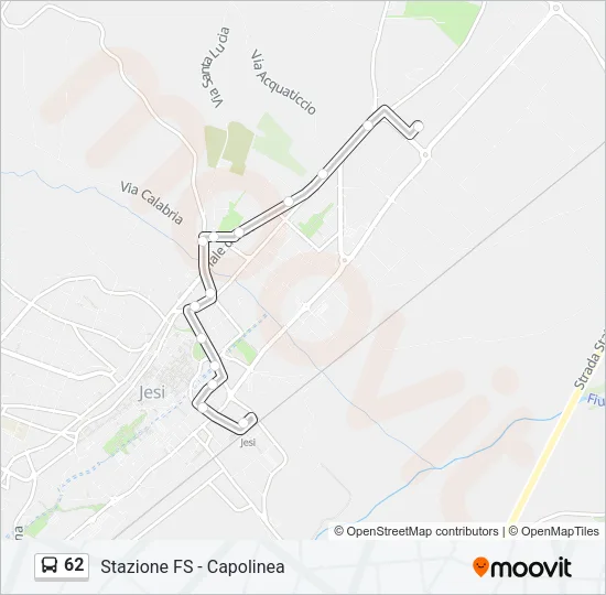 62 Bus Line Map