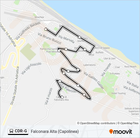 CDR-G Bus Line Map