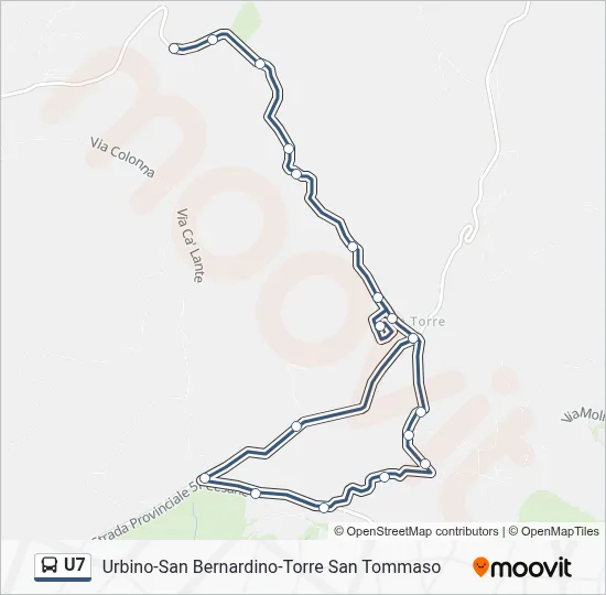 Percorso linea bus U7