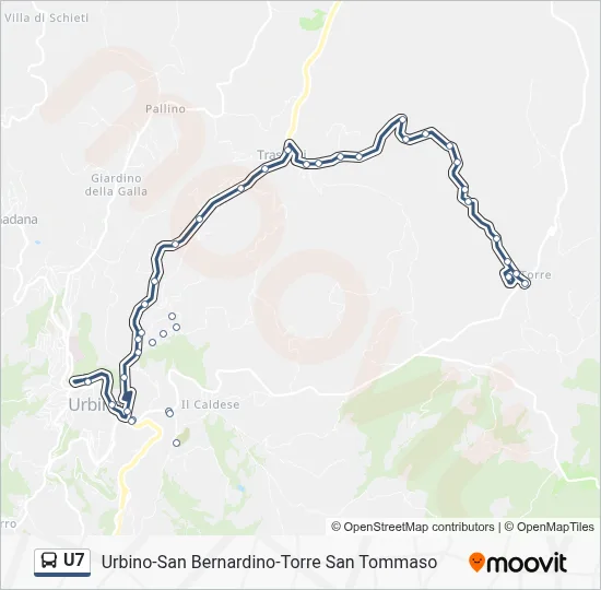 Percorso linea bus U7