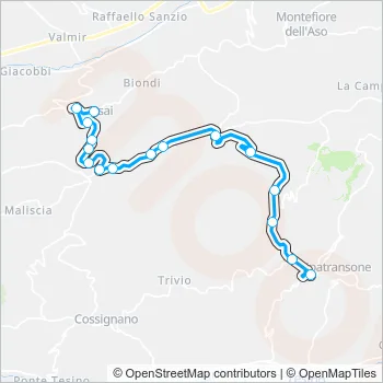 19EXTR Bus Line Map