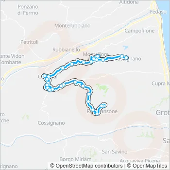 19EXTR Bus Line Map