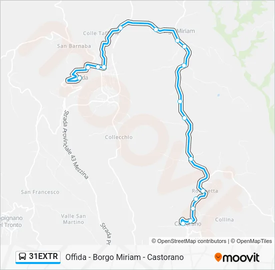 31EXTR Bus Line Map