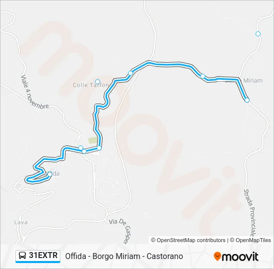 31EXTR Bus Line Map