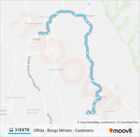 31EXTR Bus Line Map