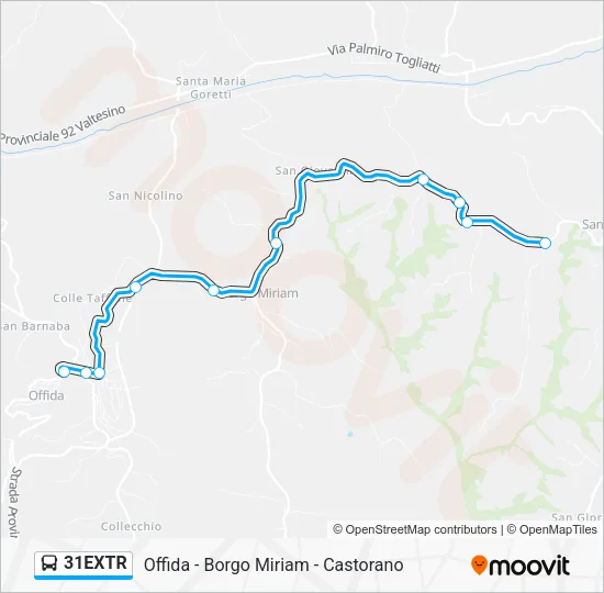 31EXTR Bus Line Map