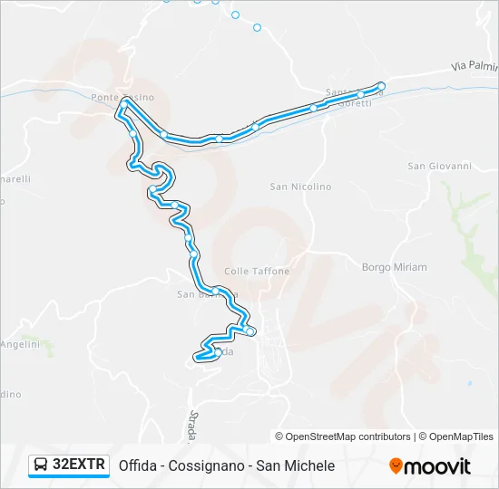 32EXTR Bus Line Map