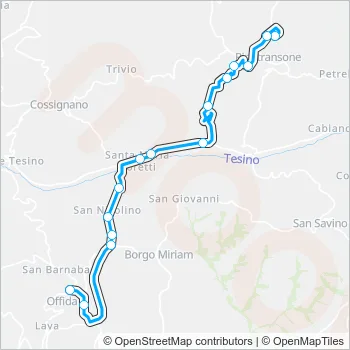 33EXTR Bus Line Map