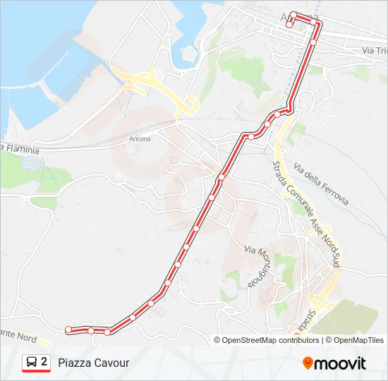 2 Bus Line Map
