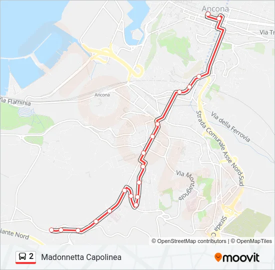 2 Bus Line Map