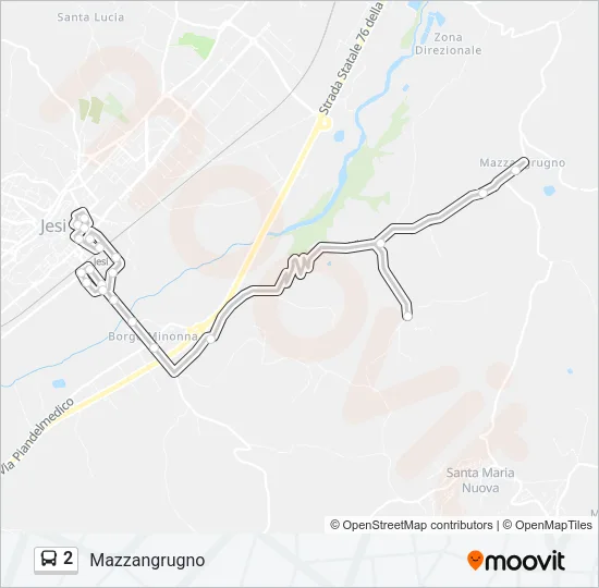 2 Bus Line Map