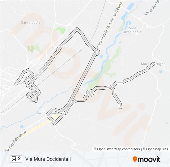 2 bus Line Map