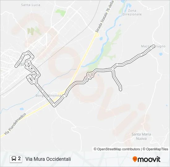 2 Bus Line Map