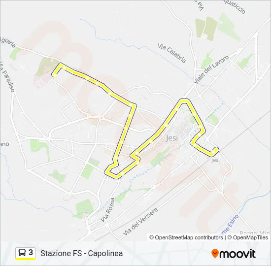 3 Bus Line Map