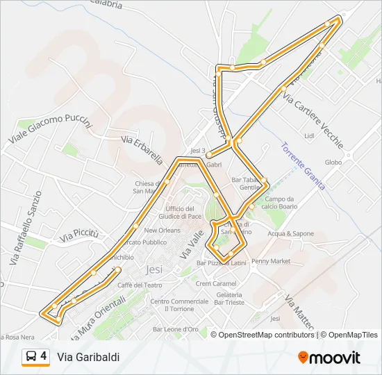 4 Bus Line Map