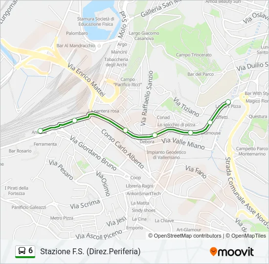 6 Bus Line Map