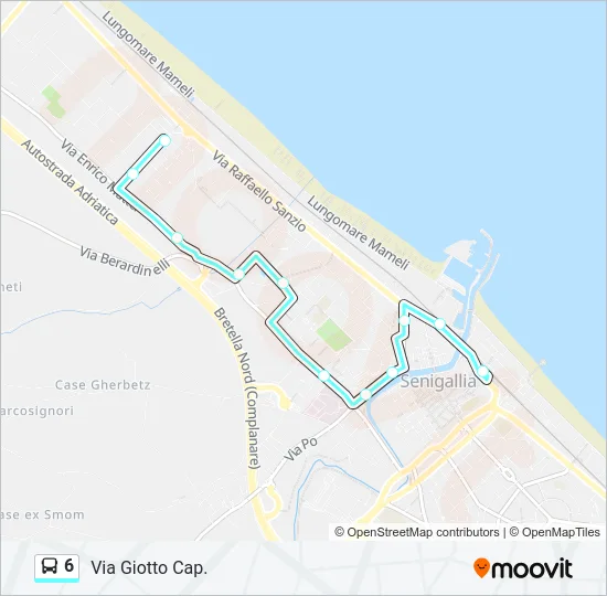 6 Bus Line Map
