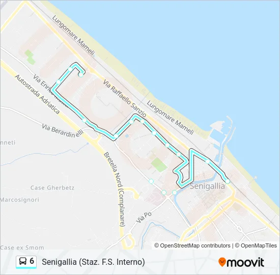 6 Bus Line Map