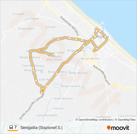 7 Bus Line Map