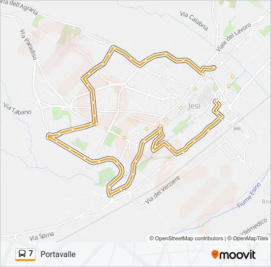 7 Bus Line Map