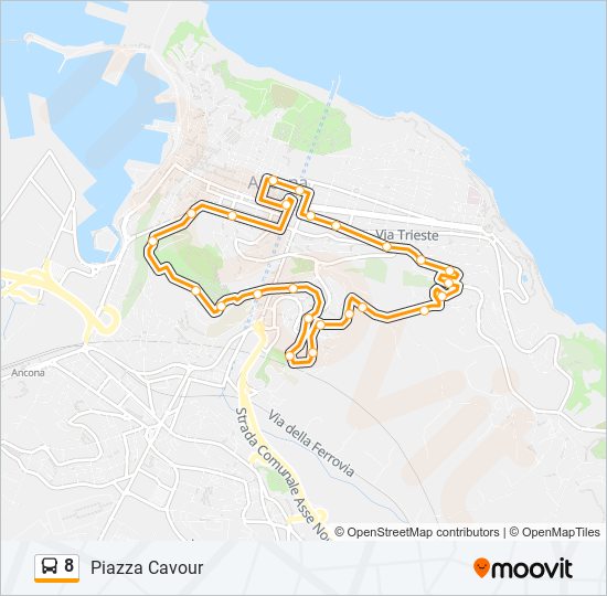 8 bus Line Map