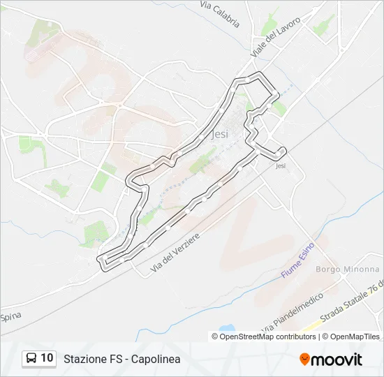 10 Bus Line Map