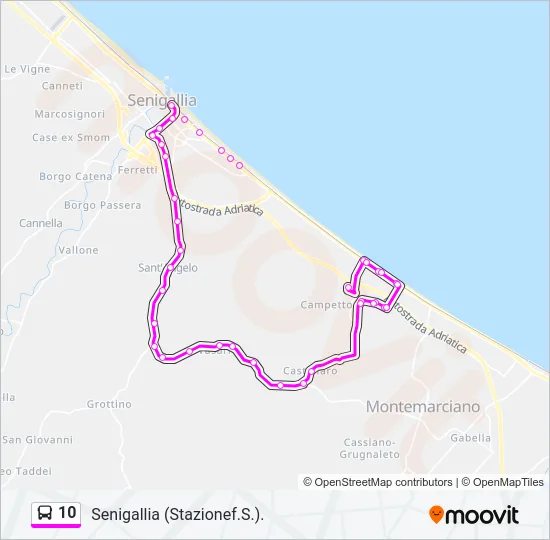 10 Bus Line Map