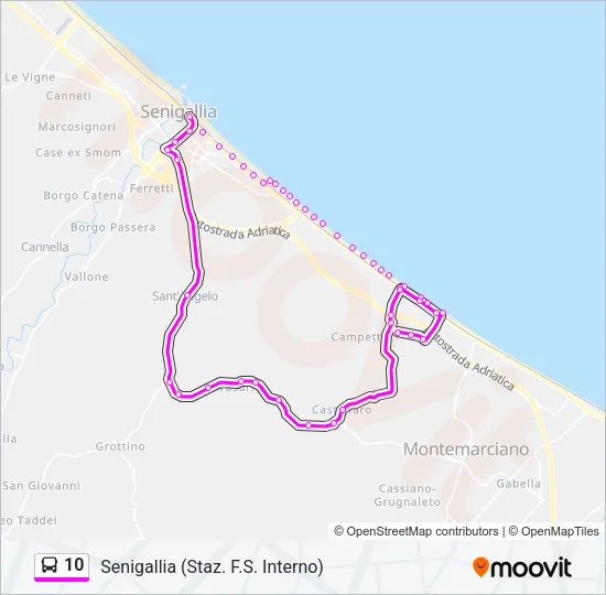 10 Bus Line Map