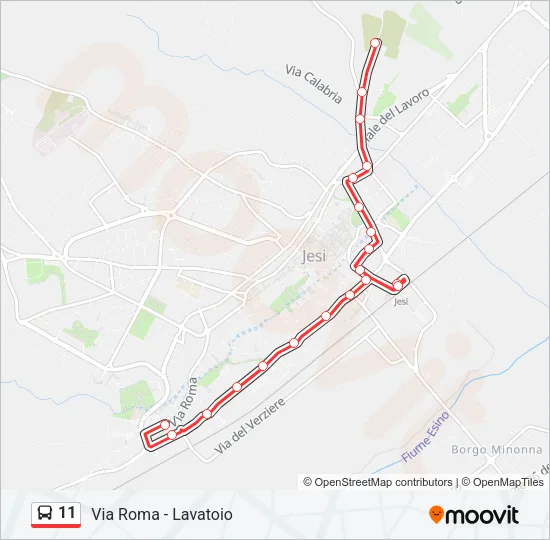11 Bus Line Map