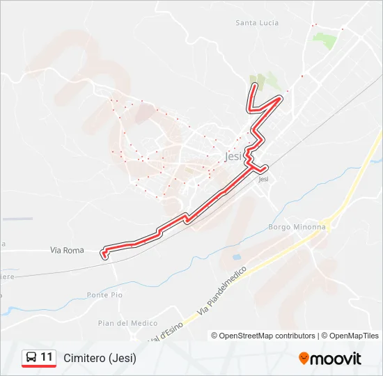 11 Bus Line Map