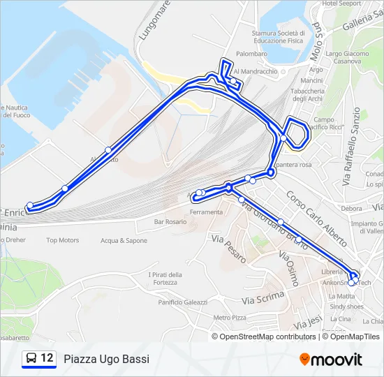 12 Bus Line Map