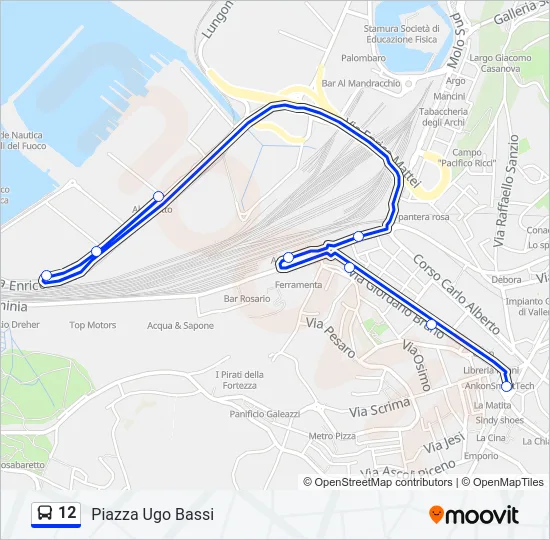 12 Bus Line Map