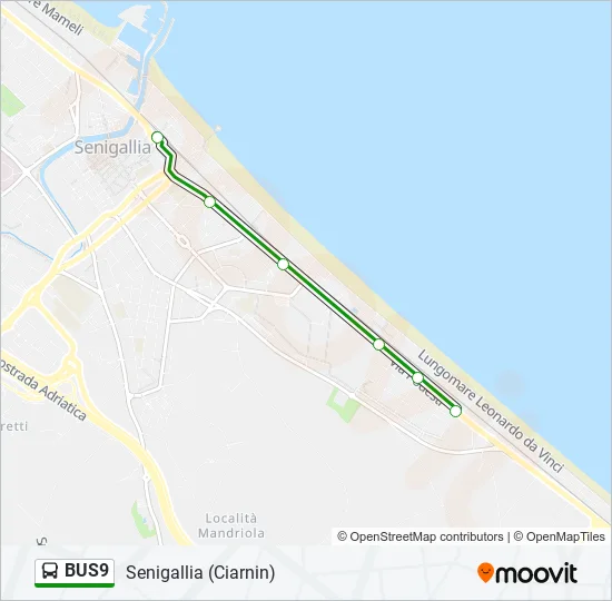 BUS9 Bus Line Map