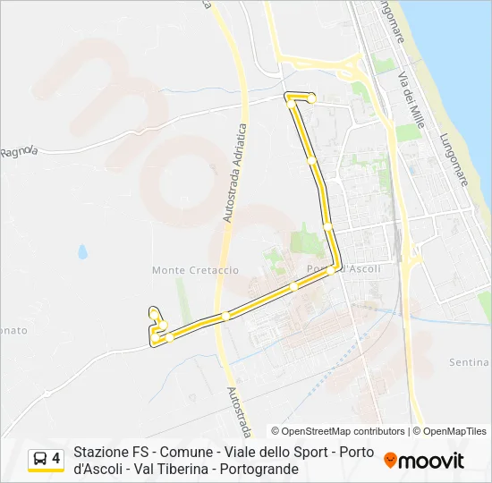 4 Bus Line Map