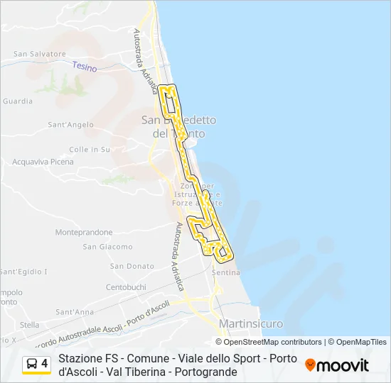 4 Bus Line Map